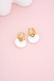 Bianca Gold White Earrings