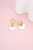 Bianca Gold White Earrings
