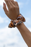 Alessia Black Abstract Scrunchie Hair Tie