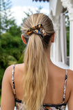 Alessia Black Abstract Scrunchie Hair Tie