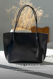 Alex Black Genuine Leather Tote Bag