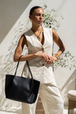 Alex Black Genuine Leather Tote Bag