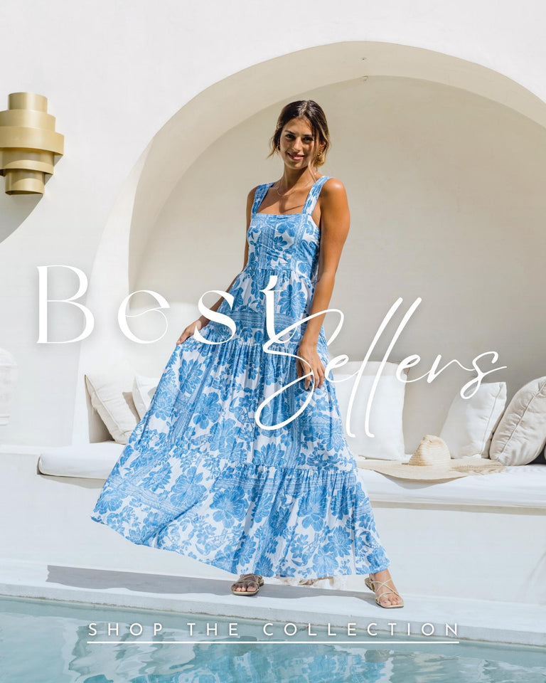 Heychic Lorellina Floral Long Sleeve Button Maxi Dress (Blue) main image 0
