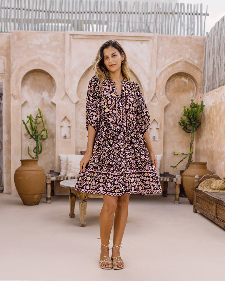 Boho Button Down Dress 370 Spring Field
