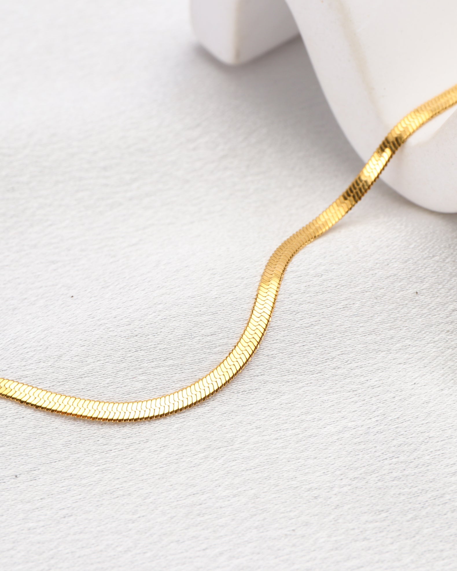 Sabine Gold Thin Snake Chain Bracelet