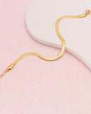 Sabine Gold Thin Snake Chain Bracelet