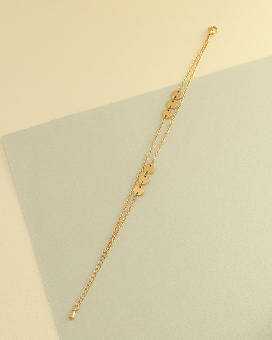 Amara Gold Circle Chain Bracelet