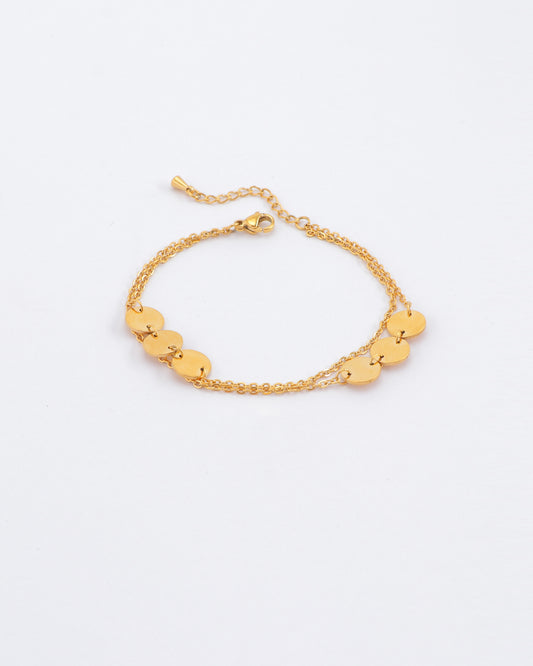 Mara Gold Circle Chain Bracelet