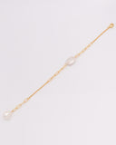 Perrie Pearl Gold Chain Bracelet