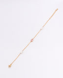 Rose Pink Zirconia and Pearl Bracelet