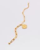 Evil Eye Gold Coin Chain Bracelet