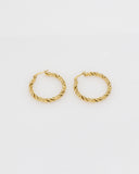 Charlotte Gold Twist Hoop Earrings