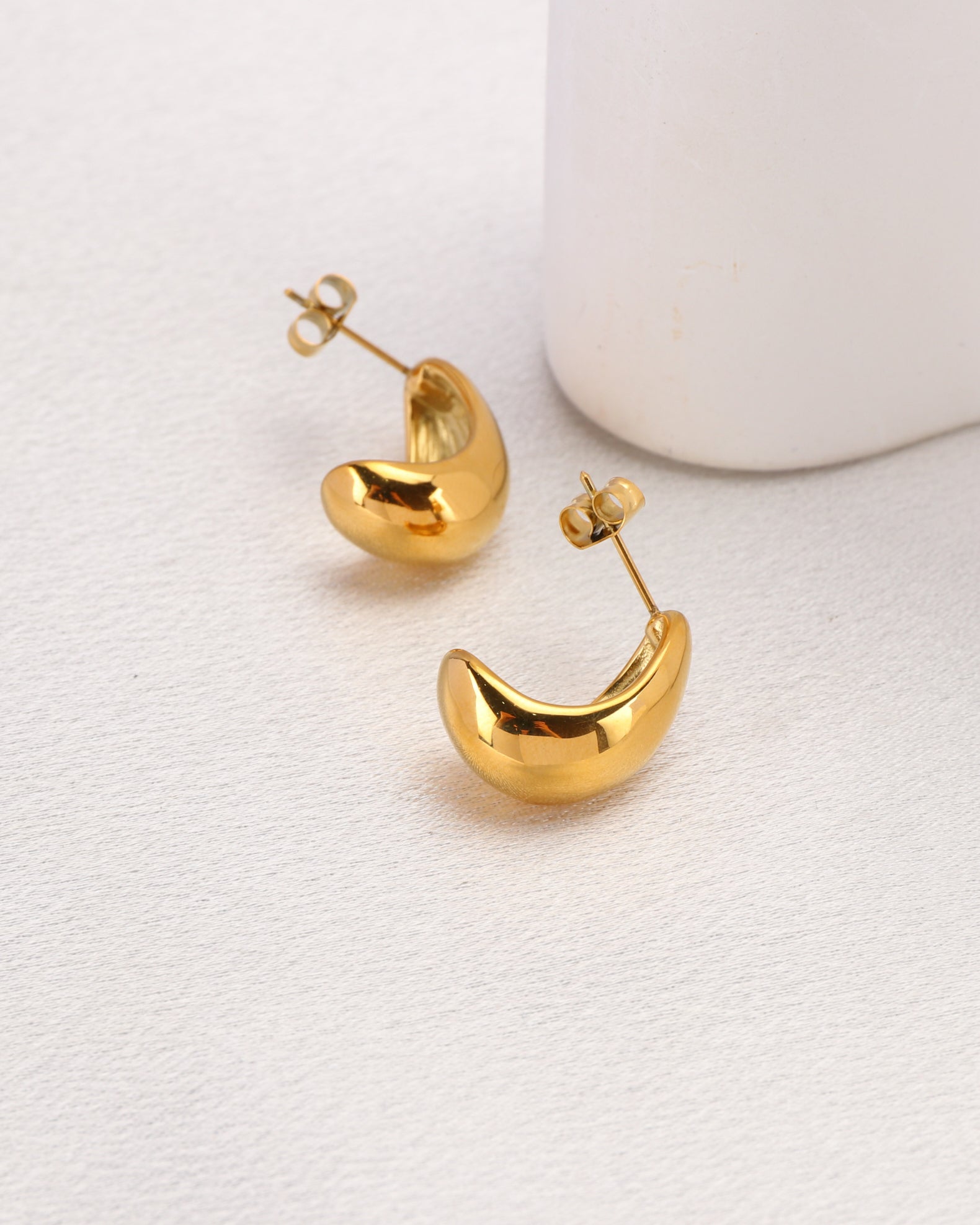 Cirina Gold Dome Earrings