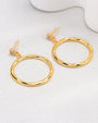 Anastasia Gold Irregular Circle Earrings