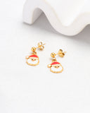 Santa Claus Gold Earrings