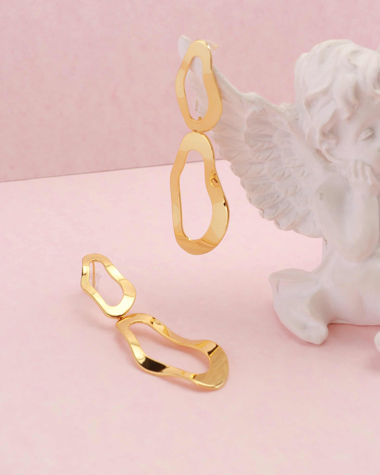 Calista Gold Irregular Earrings