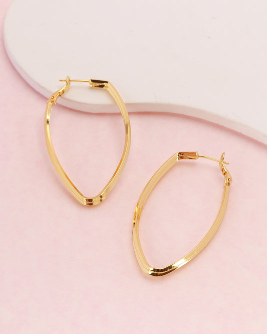 Pyra Gold Irregular Hoop Earrings