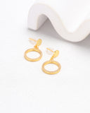 Yana Gold Zirconia Circle Earrings