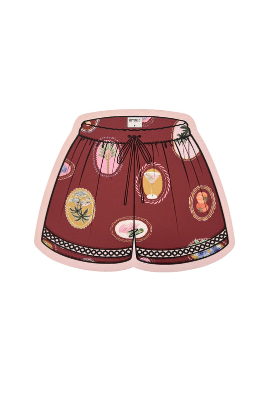 Fifi Wine Red Abstract Mouse Pad