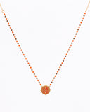 Mystara Red Evil Eye Beaded Necklace