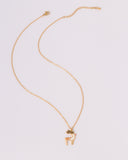 Snowy White Reindeer Pendant Necklace