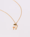 Snowy White Reindeer Pendant Necklace