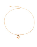 Snowy White Reindeer Pendant Necklace