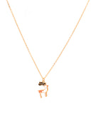 Snowy White Reindeer Pendant Necklace