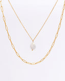 Perrie Pearl Gold Layered Chain Necklace