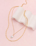 Perrie Pearl Gold Layered Chain Necklace