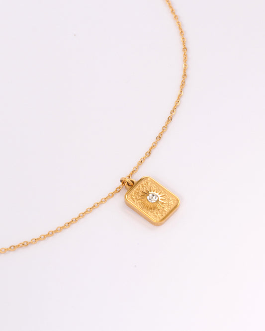 Celeste Gold Star Zirconia Necklace