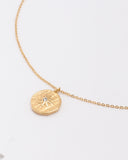 Celestia Gold Star Coin Zirconia Necklace