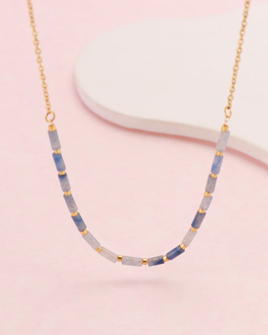 Kalung Manik Aventurine Biru Aurora