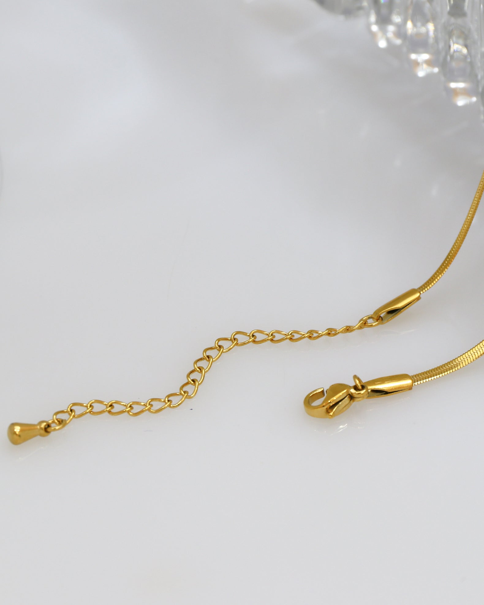 Sabine Gold Thin Snake Chain Necklace