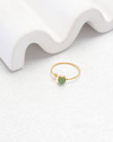 Ivy Green Aventurine Gold Ring