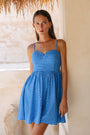 Vera Blue Floral Babydoll Mini Dress
