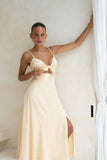 Jovie Yellow Tie Detail Maxi Dress