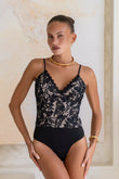 Romi Black Lace Bodysuit