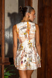 Isola Multicolour Tropical V-Neck Playsuit