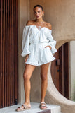 Lilou White Broderie Anglaise Playsuit
