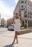 Eira White Floral Detail Mini Dress