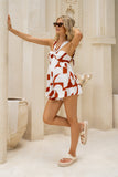 Suki Brown Geo Babydoll Playsuit