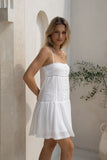 Sira Cream Lace Trim Mini Dress