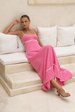 Aris Pink Tie Back Maxi Dress