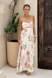 Seraya Multicolour Floral Tie Back Maxi Dress