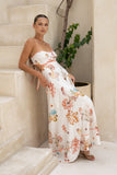 Seraya Multicolour Floral Tie Back Maxi Dress