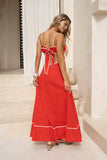 Aris Red Tie Back Maxi Dress