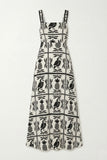 Melza Black Abstract Maxi Dress