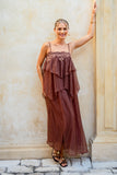 Fae Brown Maxi Dress