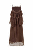 Fae Brown Maxi Dress